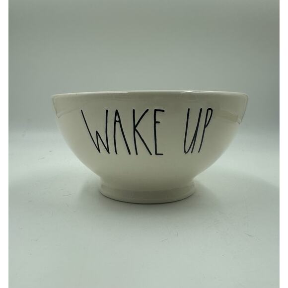 Rae Dunn Other - Rae Dunn by Magenta WAKE UP Footed Cereal Bowl Ceramic Soup Ice Cream 5¾" x 3"